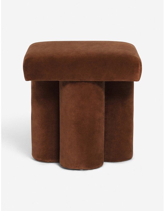 Clover Stool by Sarah Sherman Samuel - Rust Velvet