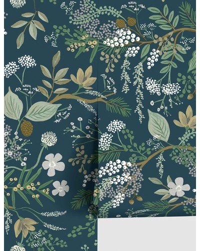 Juniper Forest Premium Peel + Stick Wallpaper by Rifle Paper Co. - Navy