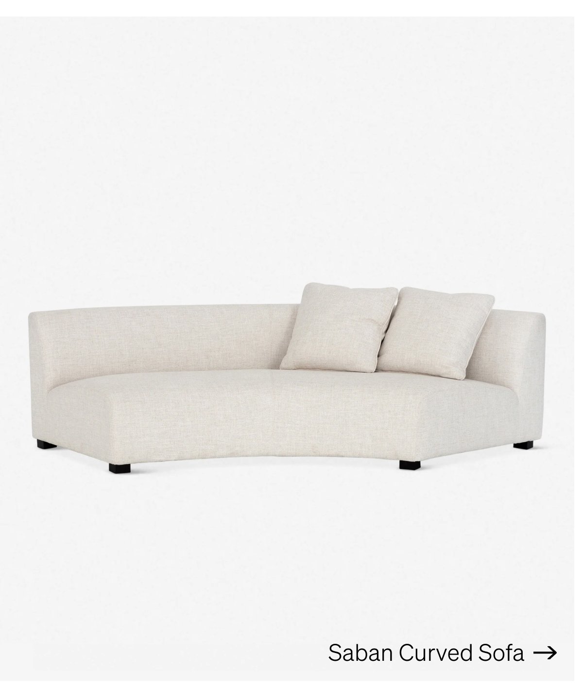 Shop Saban Curved Sofa