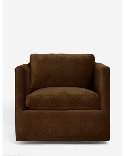 Lotte Swivel Chair - Cinnamon Velvet