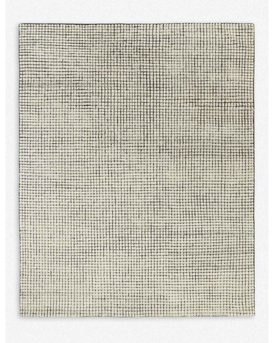 Uma Hand-Knotted Wool Rug - Black and Natural / 8' x 10'