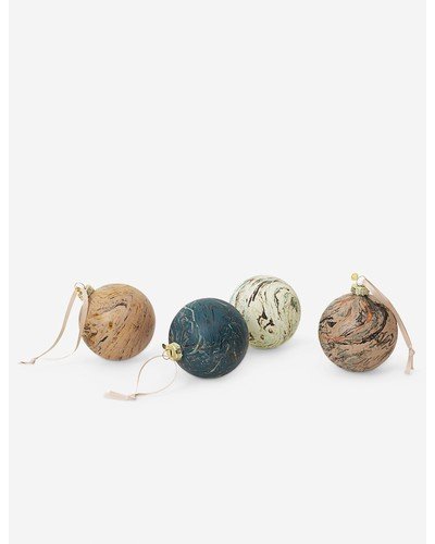 Marbled Ornaments (Set of 4) by Ferm Living-Assorted