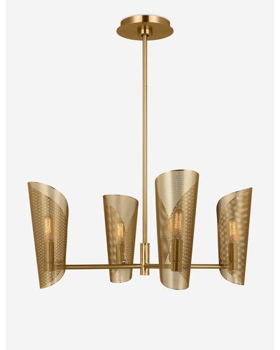 Plivot Chandelier by Christiane Lemieux - Burnished Brass / 24" Dia