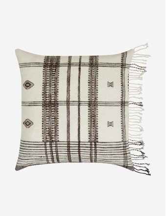 Kavia Pillow - Cream and Brown / Square