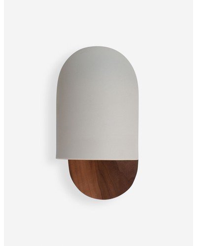 Sable Sconce by Huey Lightshop-Cloud / Walnut