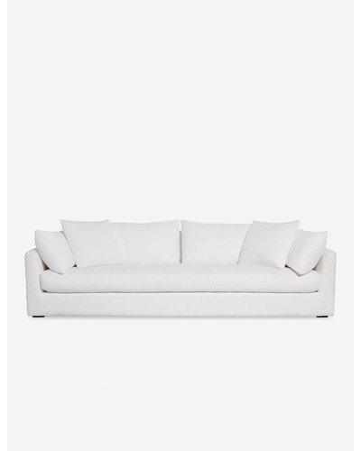 Cashel Sofa - White Performance Fabric / 108"W