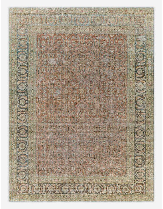 Vintage Turkish Hand-Knotted Wool Rug No. 345, 8' 8" x 11' 7"