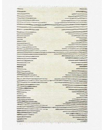 Ceyda Hand-Knotted Wool Moroccan Style Rug, 10' x 14'-8' x 10'