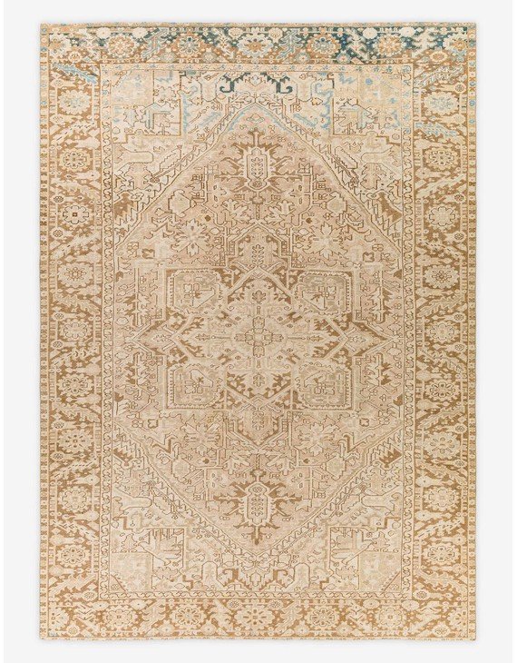 Vintage Turkish Hand-Knotted Wool Rug No. 348, 8' 4" x 11' 7"