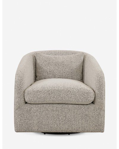 Ren Swivel Chair-Gray Boucle