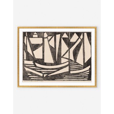 Japanese Woodcuts - Boats Print