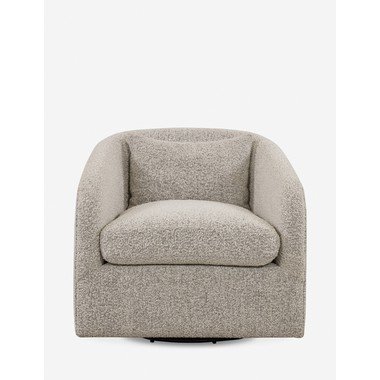 Ren Swivel Chair - Gray Boucle