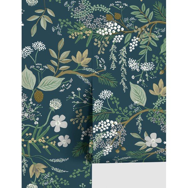 Juniper Forest Premium Peel + Stick Wallpaper by Rifle Paper Co. - Navy