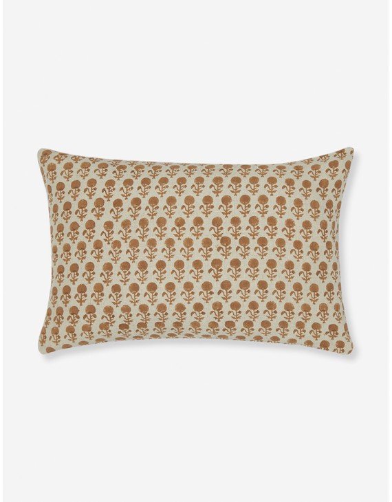 May Linen Pillow - Rust / Lumbar