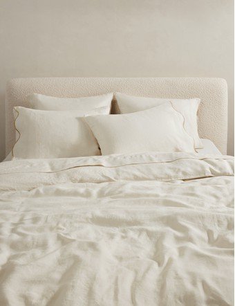 Essie Hemp Duvet Cover by Sarah Sherman Samuel-Cream / Full/Queen