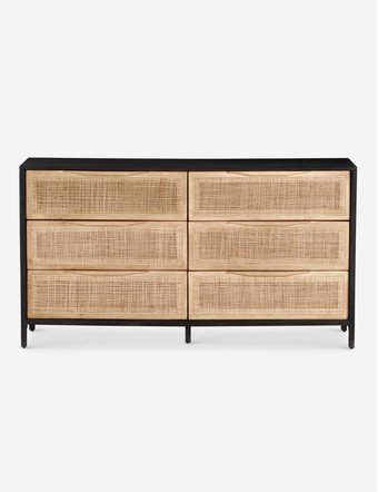 Hannah 6-Drawer Dresser - Black and Natural