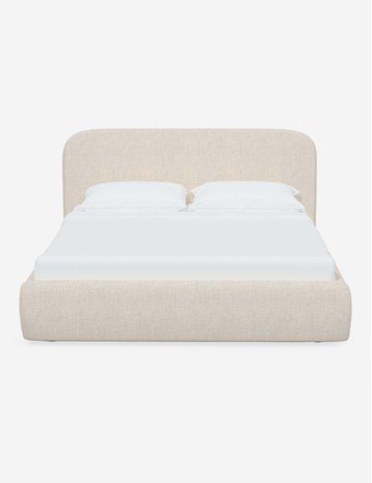 Nabiha Platform Bed - Talc Linen / Cal King