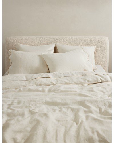 Essie Hemp Duvet Cover by Sarah Sherman Samuel - Cream / Full/Queen