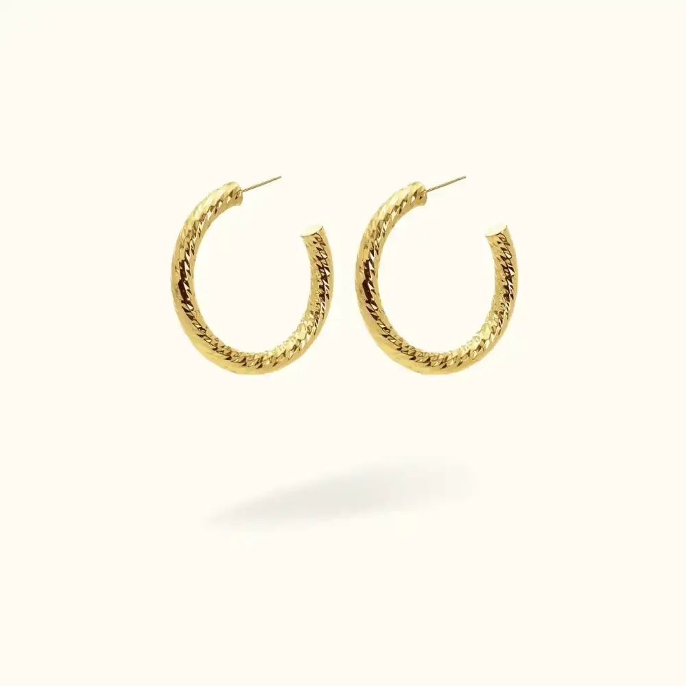 Image of Sparkle Twisted Hoops