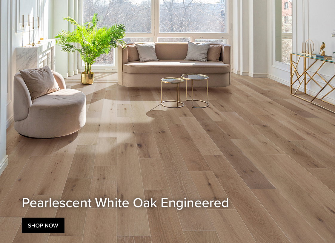 Pearlescent White Oak Engineered