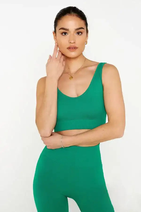 Image of Green Recycled Plunge Top