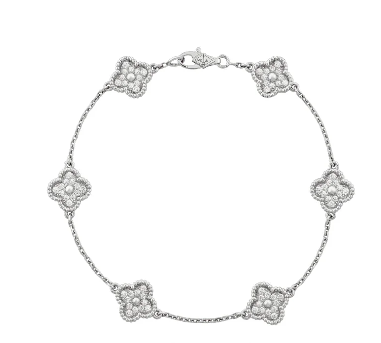 Image of Van Cleef & Arpels Sweet Alhambra 6-Motif Diamond WG Bracelet SKC1733