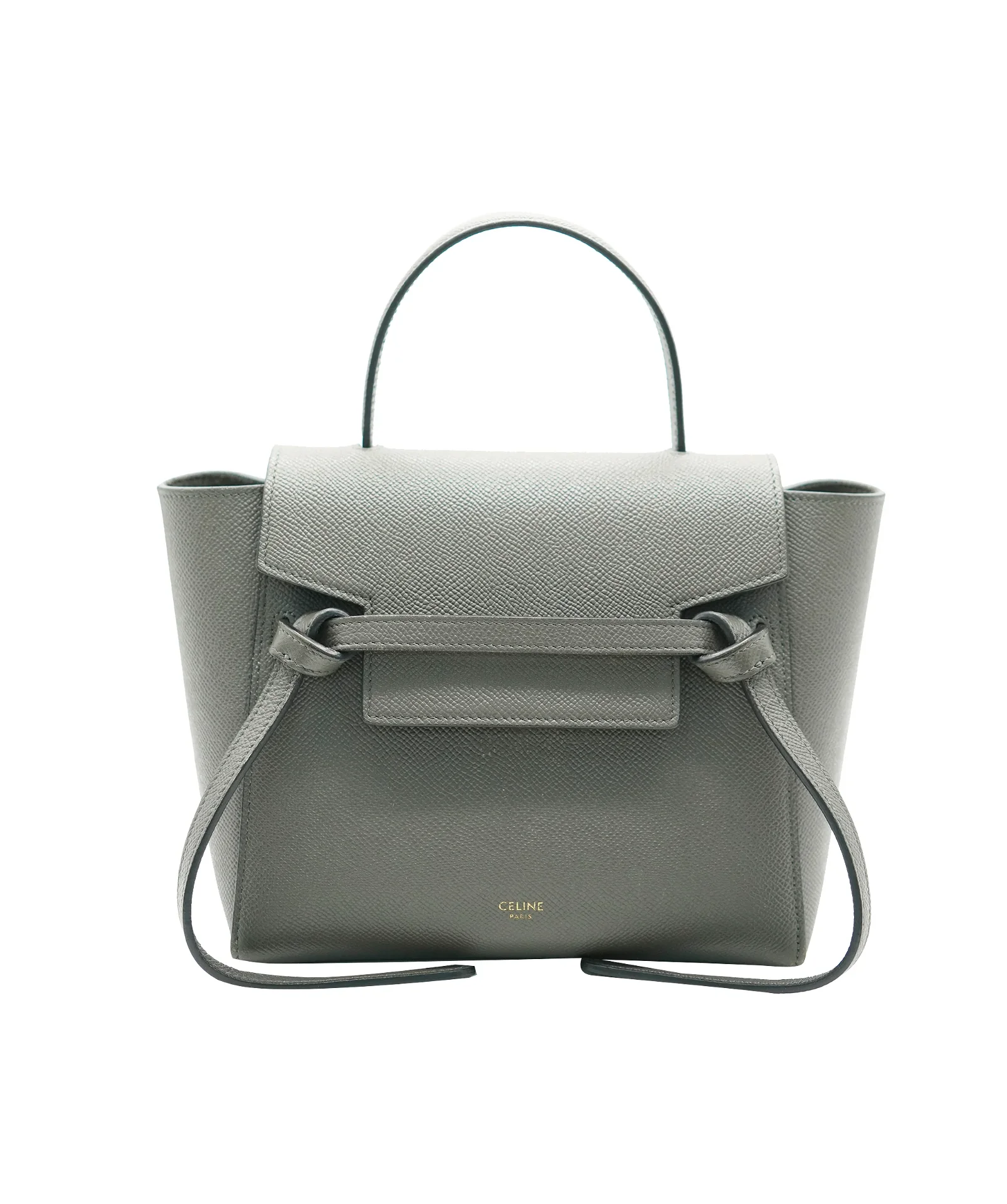 Image of Celine Belt Bag Grey Calfskin Leather Size Nano AGC1647
