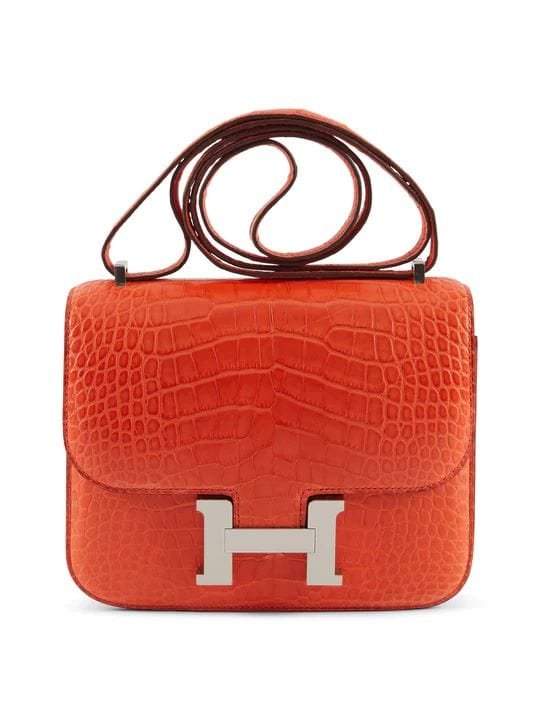 Image of Hermes Constance 18 Orange Poppy Matte Aligator PHW - AWC1838