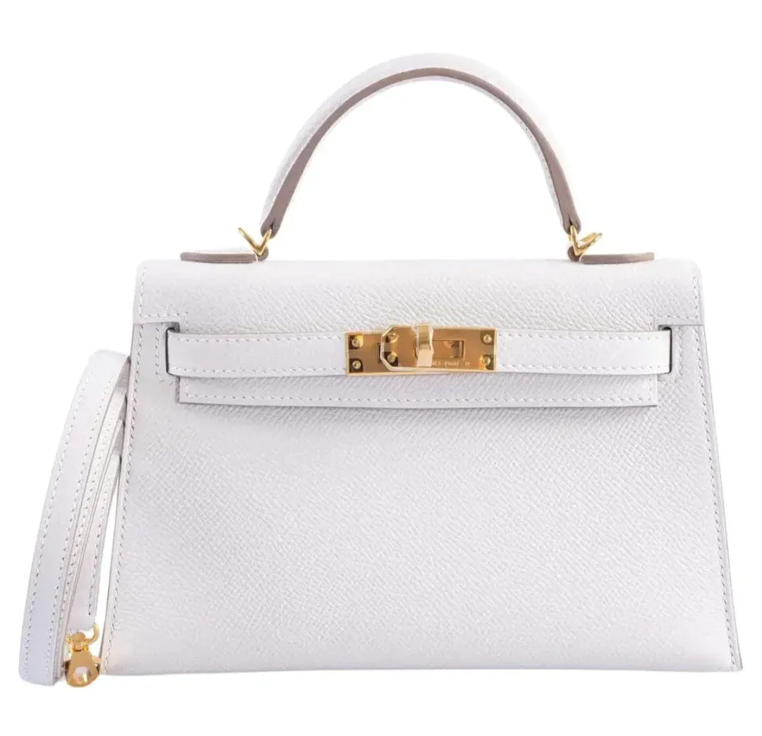 Image of Hermes Kelly 20 Gris pale Epsom GHW #B SKCB-086277