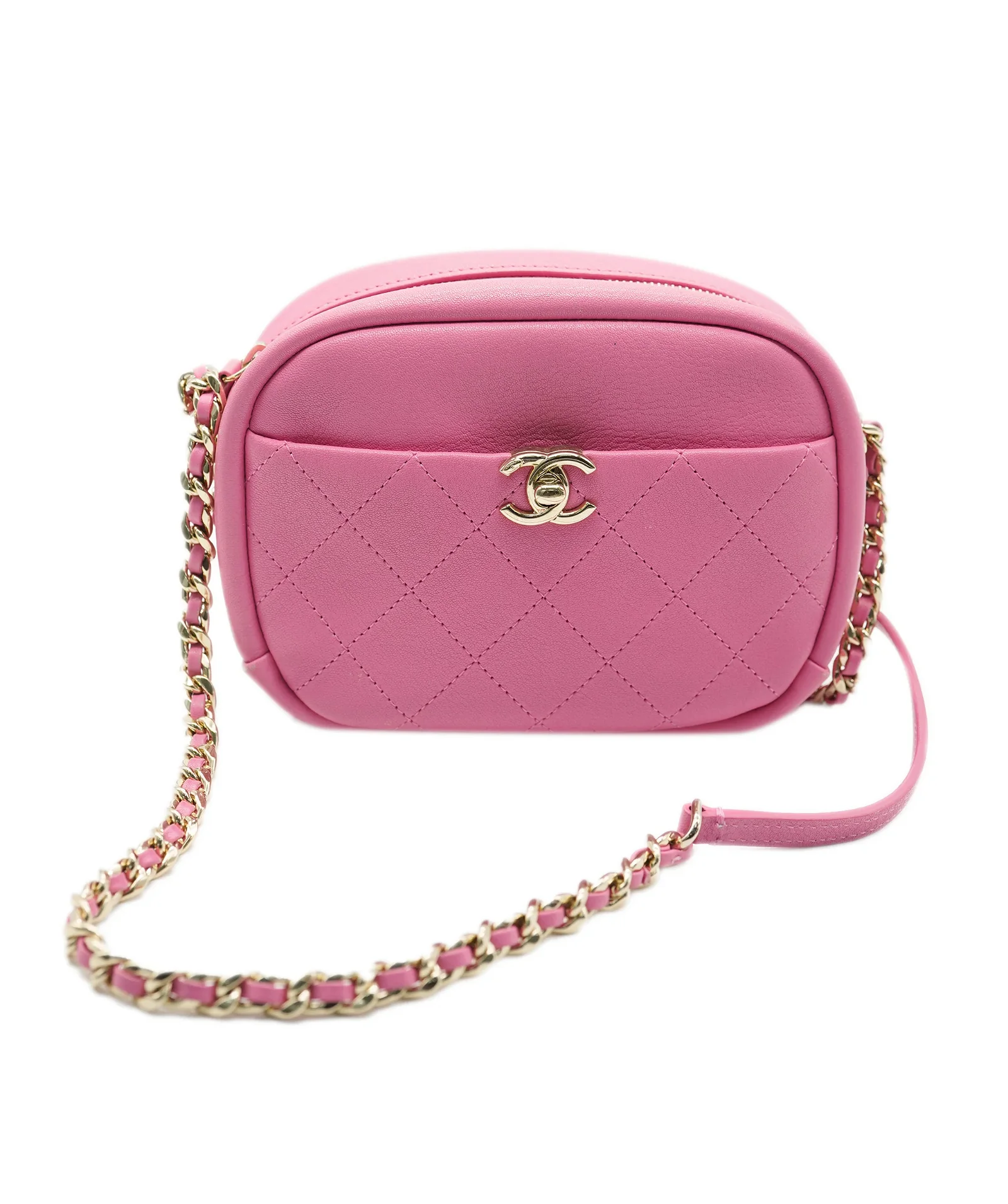 Image of Chanel Triple Camera Style Crossbody Pink ALL0652