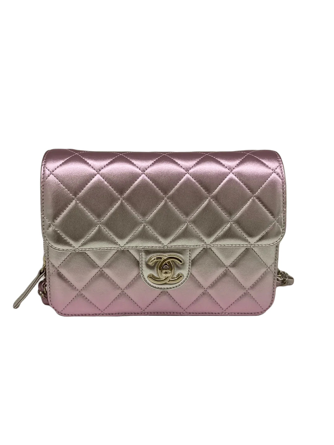Image of Chanel Large Like A Wallet Metallic Pink