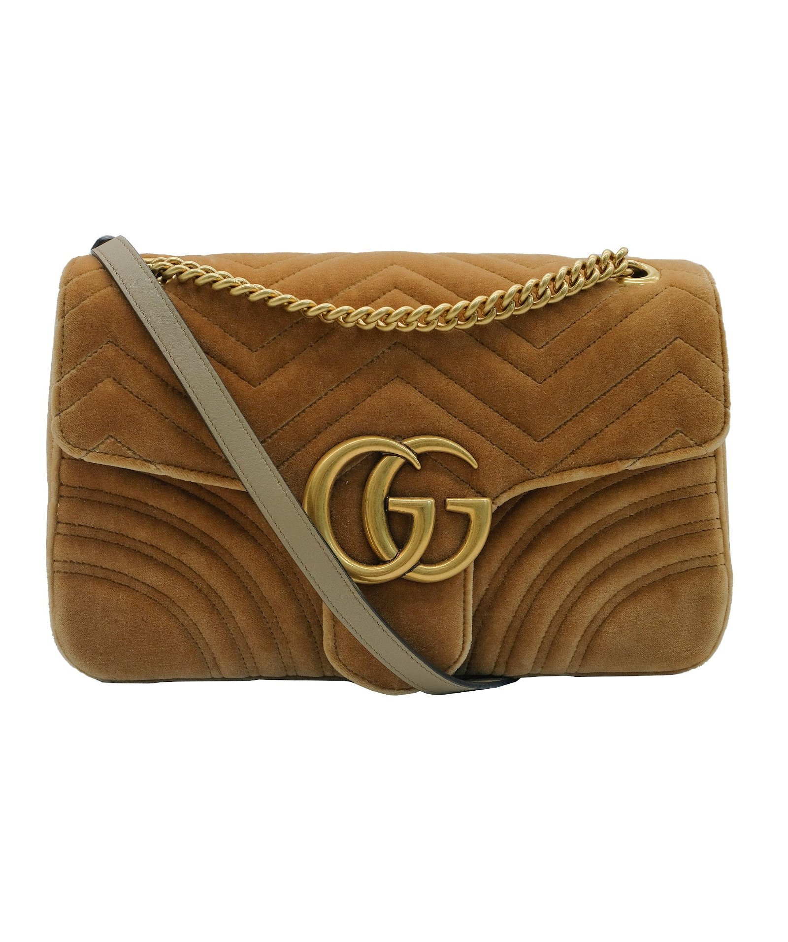 Image of Velvet Gucci Marmont Crossbody Bag REC1506