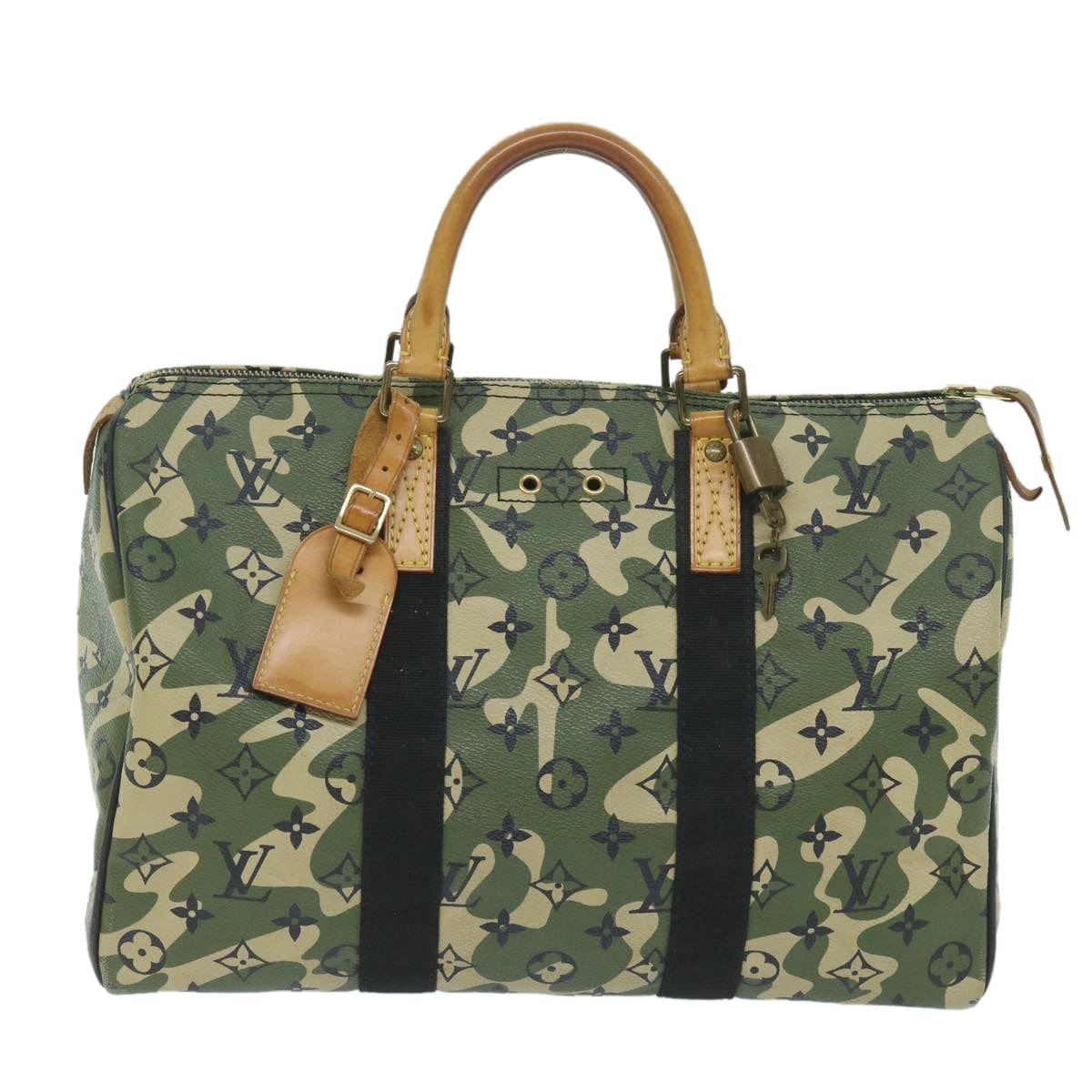 Image of Louis Vuitton Camouflage Takashi Murakami Speedy 35 Hand Bag M95773 Auth 59356A AJCSC1033