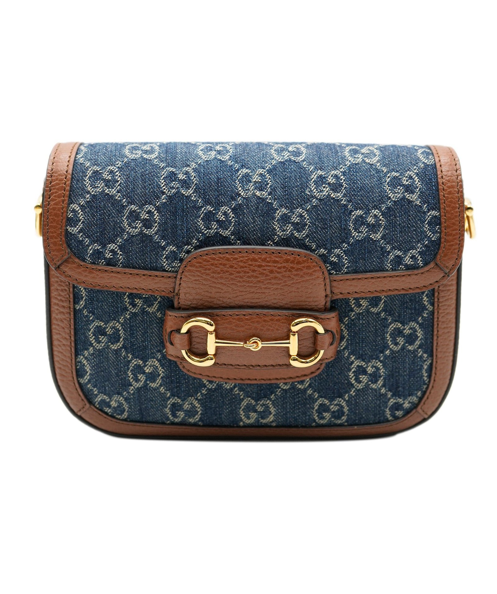 Image of Gucci Denim Horsebit 1955 Crossbody ALC1154