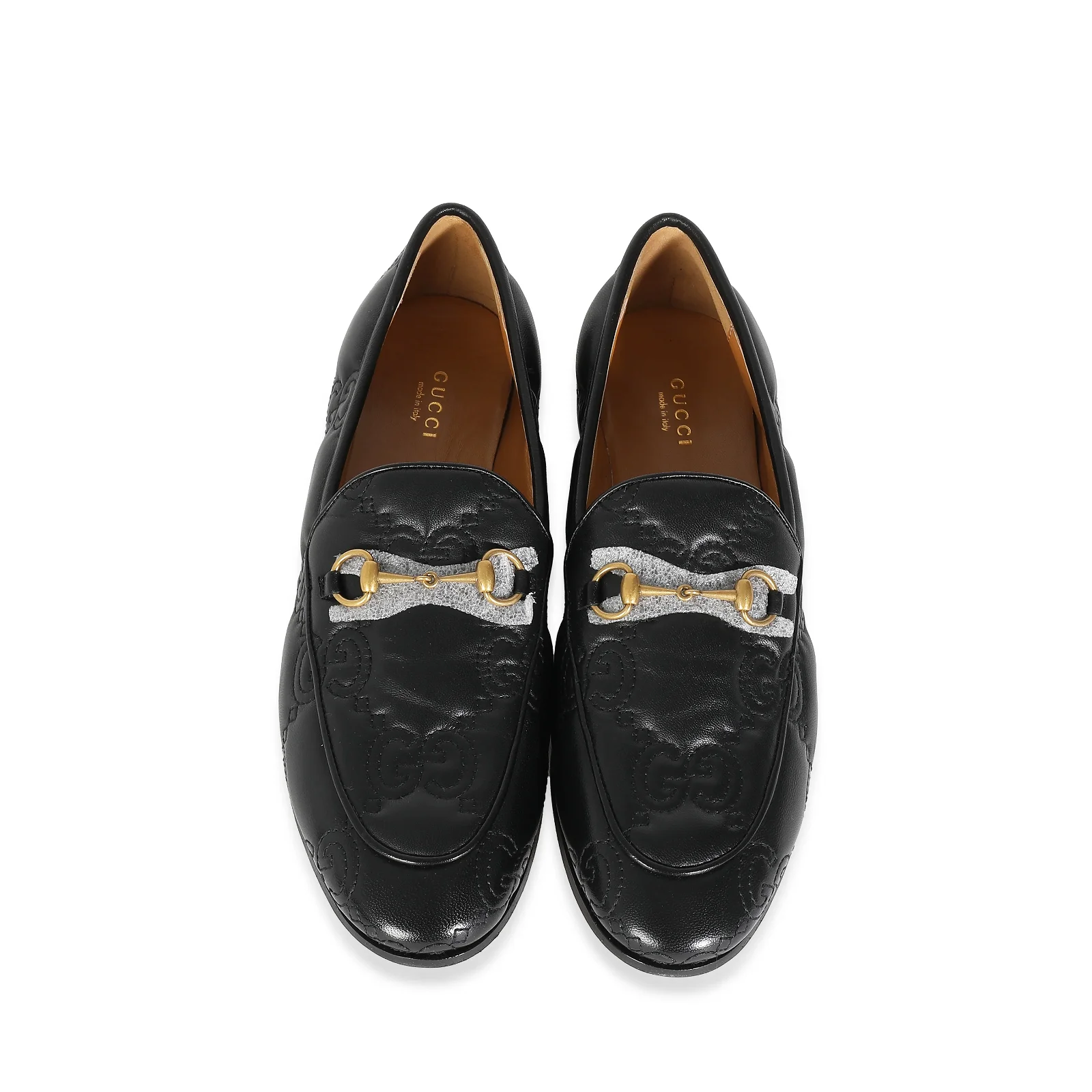 Image of Gucci Black Guccissima Leather Loafers Size 41 ULC1046