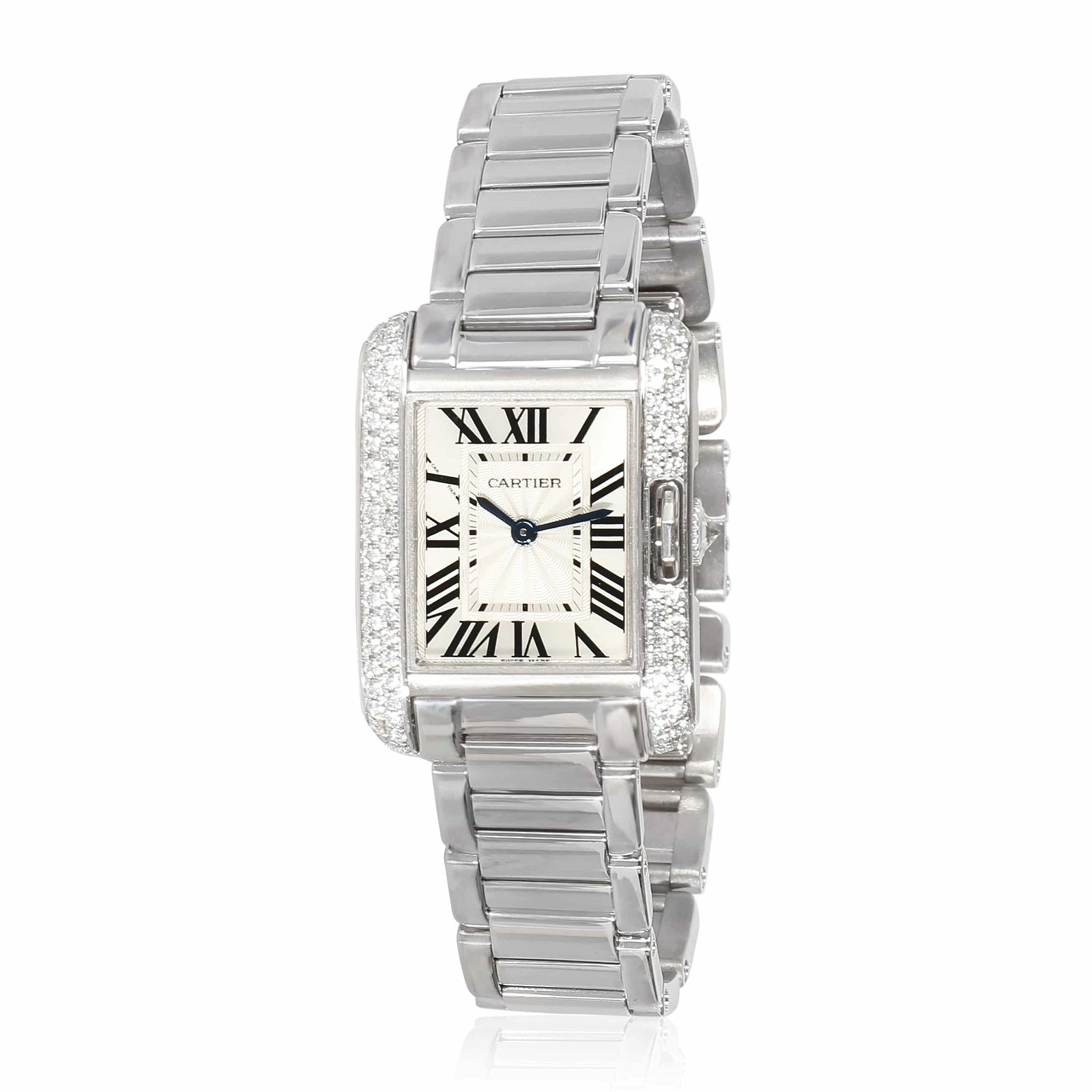 Image of Cartier Tank Anglaise de Cartier WT100008 Women's Watch in White Gold