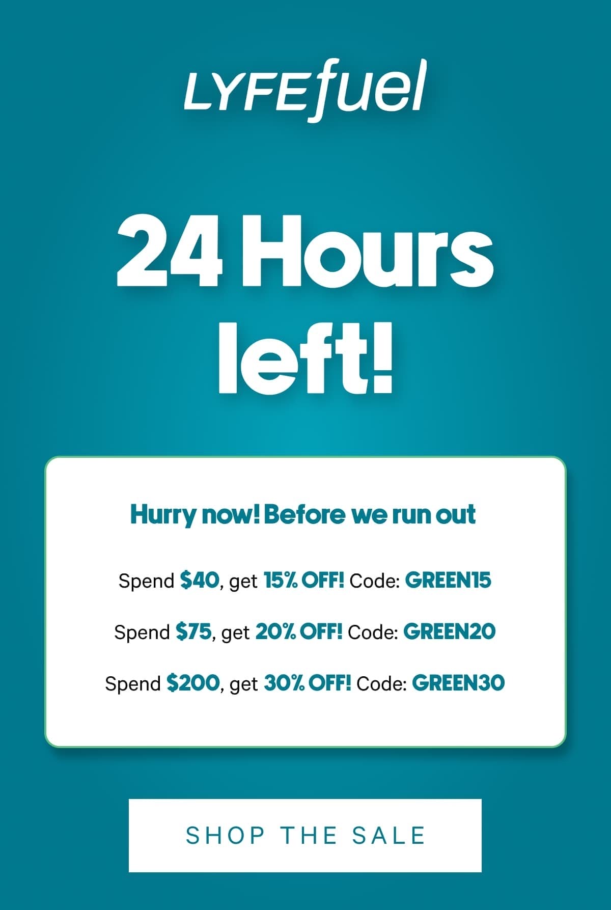 Only 24 hours left!