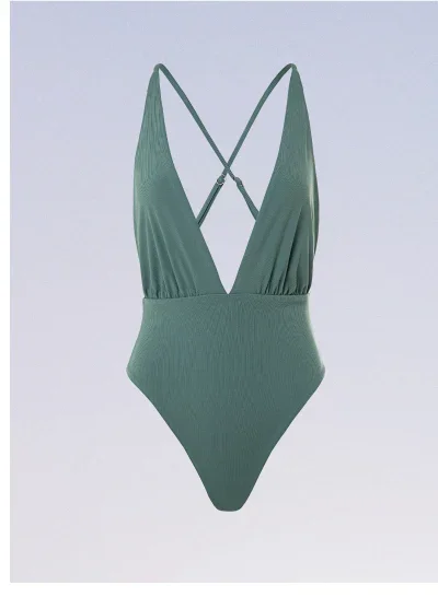 Maaji Eucalyptus Green Safri Plunge One Piece