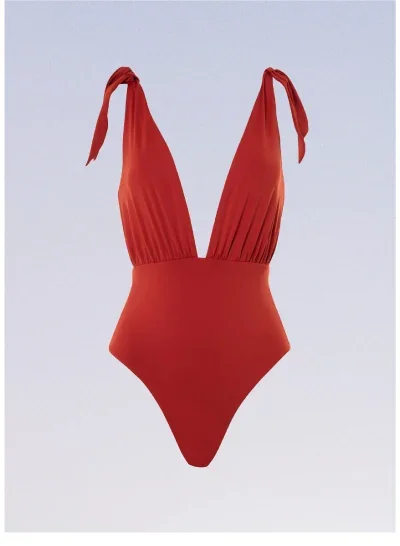 Maaji Burgundy Faena Plunge One Piece