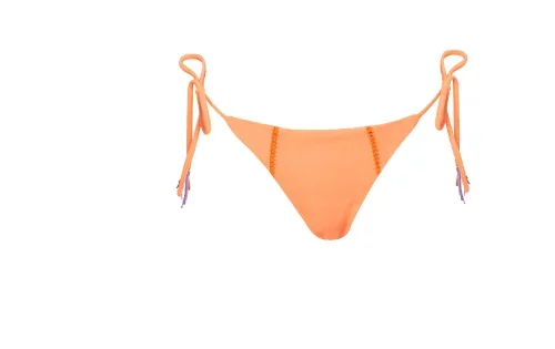 Maaji Vibrant Apricot Sunniest Low Rise Tie Side Bikini Bottom