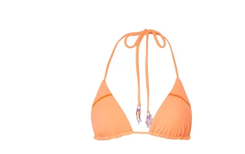Maaji Vibrant Apricot Balmlike Sliding Triangle Bikini Top