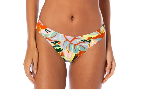 Maaji Neon Leafy Sublimity Regular Rise Classic Bikini Bottom