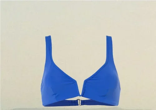 Maaji Lapis Blue Victory V Wire Bralette Bikini Top