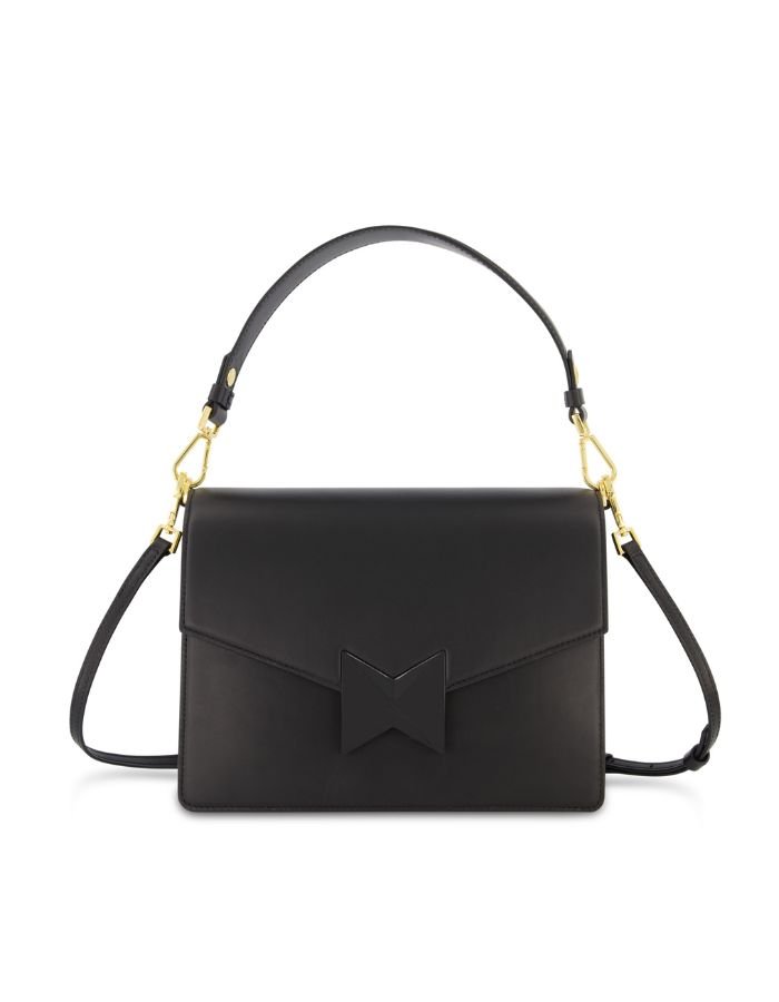 CLASSIC LEATHER MEDIUM SHOULDER BAG WITH DETACHABLE STRAP