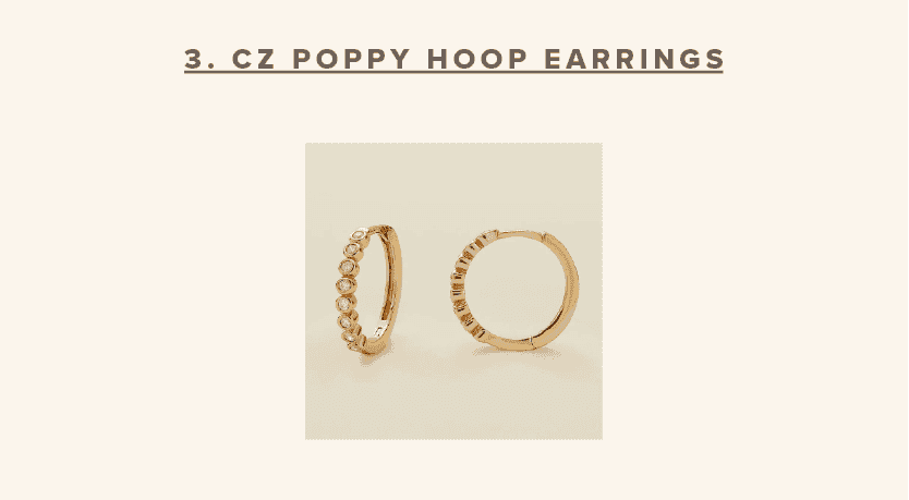 CZ Poppy Hoop Earrings