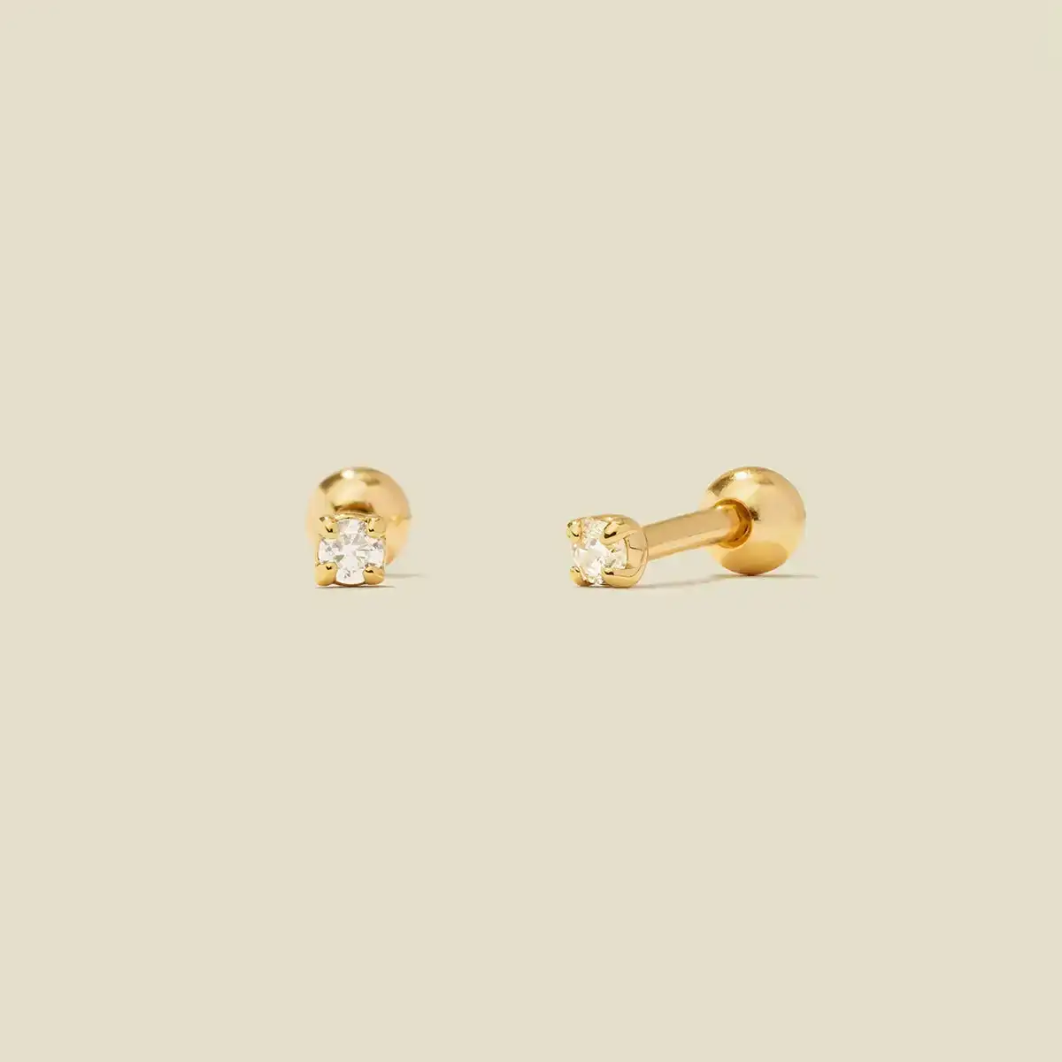 Image of CZ Petite Prong-Set Stud Earrings