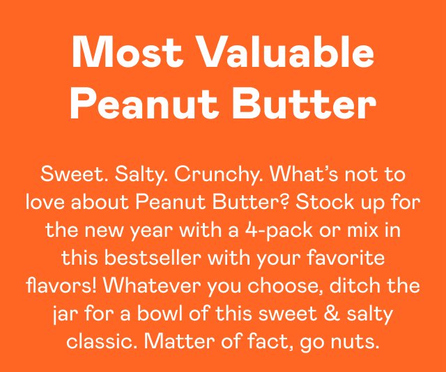 Most Valuable Peanut Butter