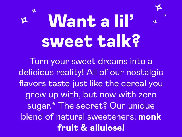 Want a lil' sweet talk?