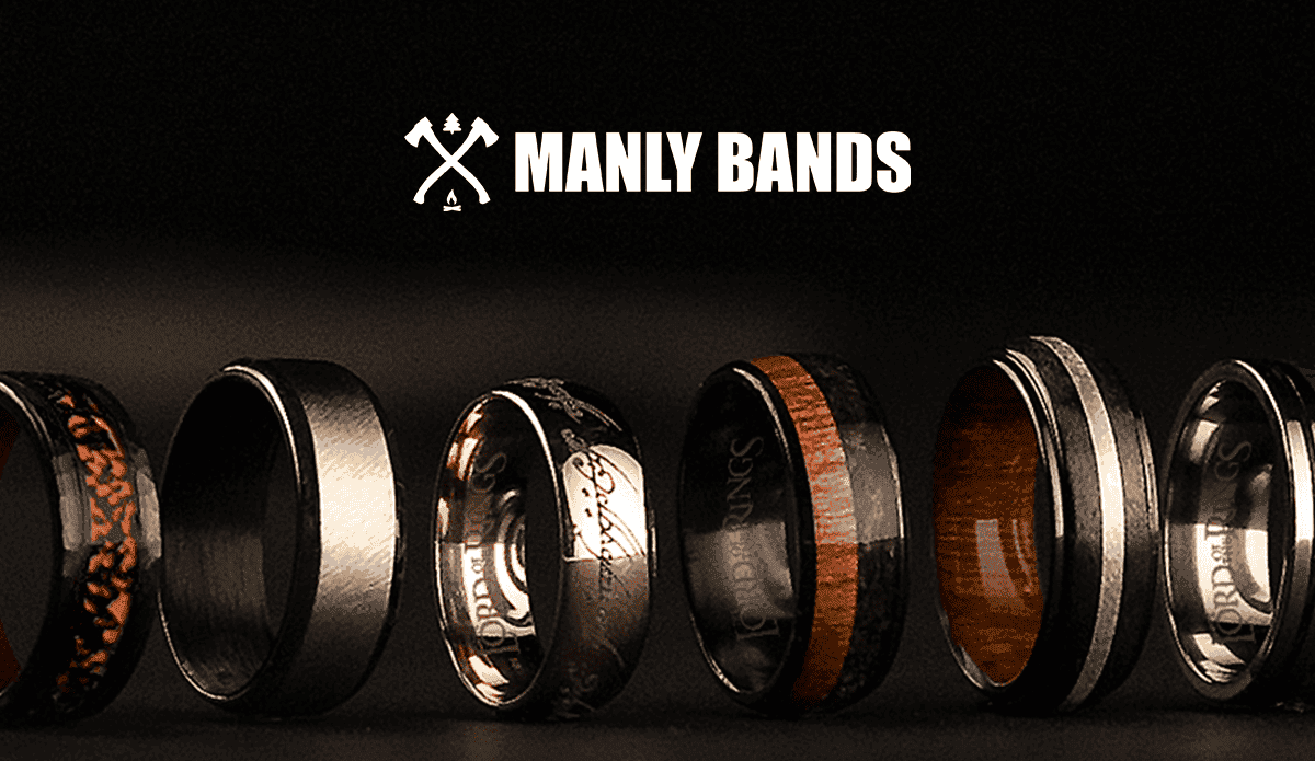 Manly Bands logo | LOTR rings