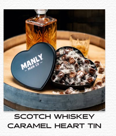 Scotch Whiskey Caramel Heart Tin